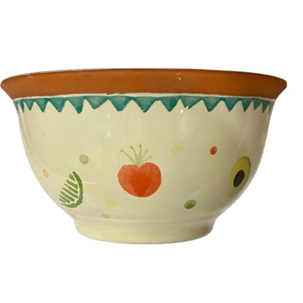 Boston Warehouse Vintage Salsa Southwest Sauce Bowl Terracotta Hand Painted